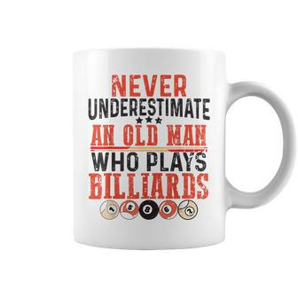 Never Underestimate An Old Man Who Plays Billiards – Pool Coffee Mug | Mazezy