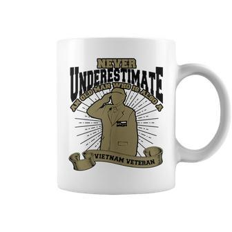 Never Underestimate An Old Man Veteran Soldier And Army Coffee Mug | Mazezy UK