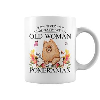 Never Underestimate An Old Woman With A Pomeranian Coffee Mug - Monsterry CA