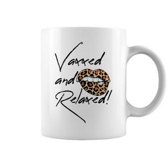 Vaxxed And Relaxed Summer 2021 Hot Leopard Lips Coffee Mug | Mazezy
