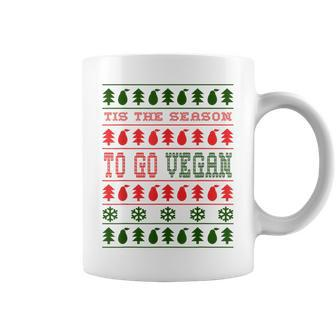 Vegan Christmas Ugly Christmas Sweater Coffee Mug | Mazezy