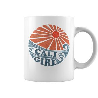 Vintage Cali Girl Retro Beach California Vacation Womens Coffee Mug - Monsterry AU
