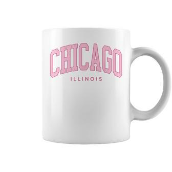 Vintage Chicago Pink Retro Preppy Throwback Girls Coffee Mug - Seseable