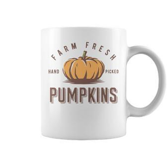 Vintage Fall Halloween Thanksgiving Fresh Farm Pumpkins Halloween Funny Gifts Coffee Mug | Mazezy