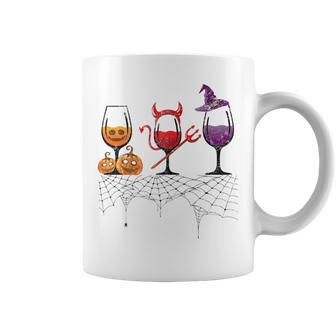 Vintage Halloween Red Wine Glass Pumpkin Devil Witch Cute Wine Funny Gifts Coffee Mug | Mazezy
