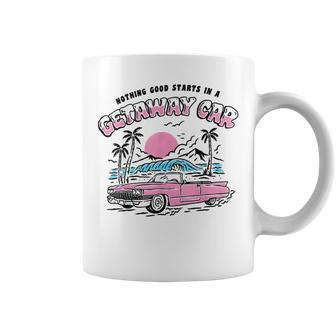 Vintage Nothing Good In A Car Retro Getaway Car Coffee Mug - Seseable