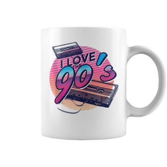 Vintage Retro Audio Cassettes I Love The 90S Coffee Mug - Thegiftio