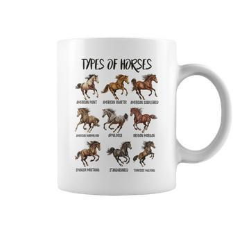 Vintage Retro Types Of Horses Horse Breed Horseback Riding Coffee Mug - Monsterry