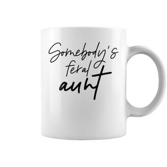 Vintage Somebodys Feral Aunt Funny Mothers Day Mom Mama Gifts For Mom Funny Gifts Coffee Mug | Mazezy