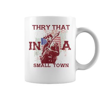 Vintage Try That In My Town American Flag For Women Men Coffee Mug | Mazezy