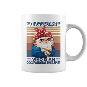 Vintage Never Underestimate And Old Woman Who Is An Coffee Mug - Thegiftio UK