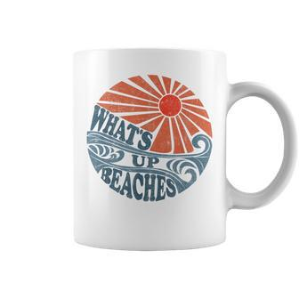 Vintage Whats Up Beaches Cute Retro 70S Beach Vacation Coffee Mug - Monsterry UK