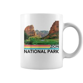 Vintage Zion National Park Retro Mountain Coffee Mug | Mazezy