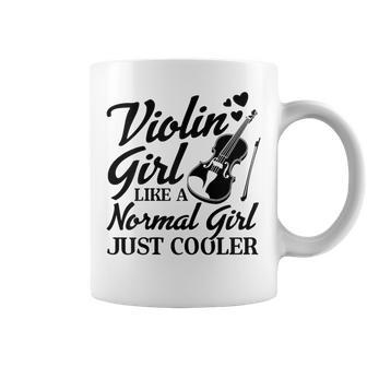 Violin Girl Like A Normal Girl Violin Music Lover Coffee Mug | Mazezy