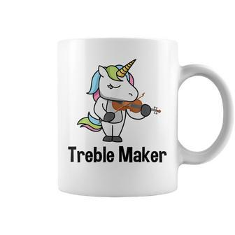 Violin For Girls Treble Maker Unicorn Violinist Coffee Mug | Mazezy
