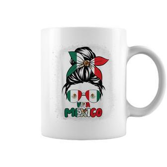 Viva Mexico- Girl Independence Day Mexican Flag Coffee Mug | Mazezy