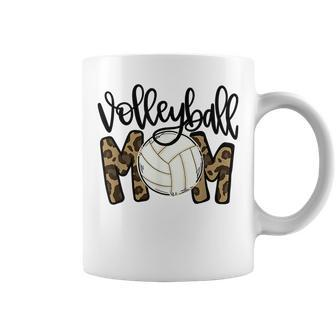 Volleyball Mom Leopard Funny Ball Mom Mothers Day Coffee Mug | Mazezy AU