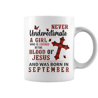 W3lp Never Underestimate Christian Girl September Birthday Coffee Mug - Thegiftio UK