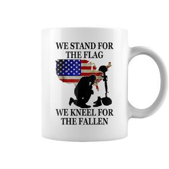 We Stand For The Flag We Kneel For The Fallen Coffee Mug | Mazezy