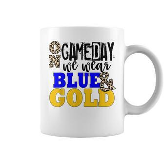 We Wear Blue And Gold School Spirit Coffee Mug - Seseable