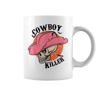 Western Cowgirl Cowboy Killer Skull Cowgirl Rodeo Girl Rodeo Funny Gifts Coffee Mug | Mazezy