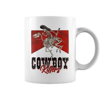 Western Cowgirl Horse Rodeo Punchy Cowboy Killers Skeleton Rodeo Funny Gifts Coffee Mug | Mazezy