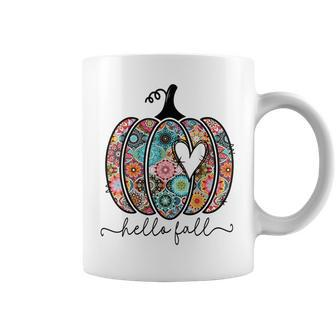 Western Hello Fall Pumpkin Boho Thanksgiving Fall Thanksgiving Coffee Mug | Mazezy