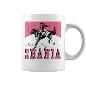 Western Shania First Name Punchy Cowboy Cowgirl Rodeo Style Rodeo Funny Gifts Coffee Mug | Mazezy UK