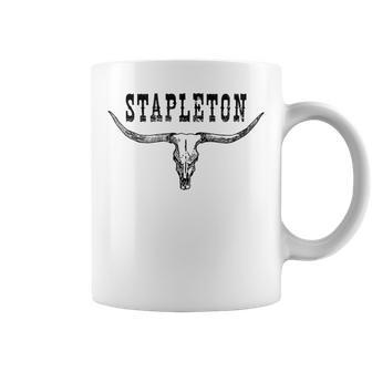 Western Stapleton Cow Skull Stapleton Punchy Cowboy Cowgirl Coffee Mug - Seseable