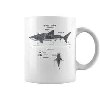 Whale Shark Anatomy Marine Biologist Coffee Mug - Seseable