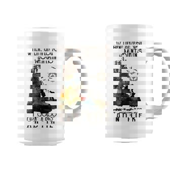 When Life Gives You Mountains Put On Your Boots Funny Hiking Coffee Mug | Mazezy