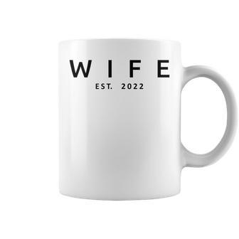 Wife Est 2022 Wedding Married Wife Husband Matching Coffee Mug - Seseable