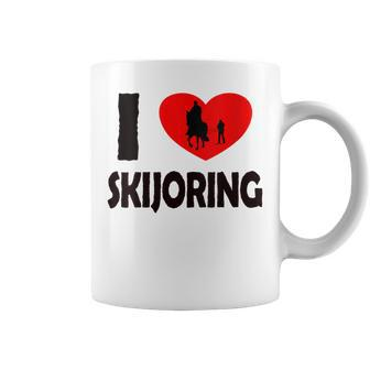 Winter Sport With Horse I Love Skijoring Coffee Mug | Mazezy