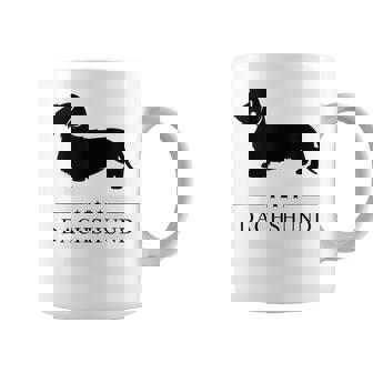 Wirehaired Dachshund Dog Black Silhouette Coffee Mug | Mazezy
