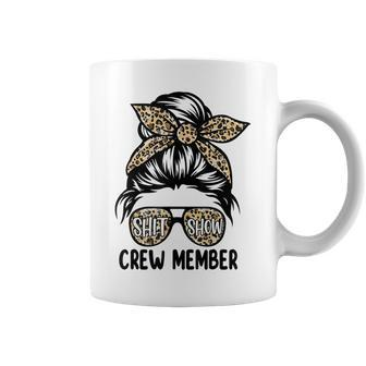 Women Shit Show Crew Member Messy Bun Manager Or Supervisor Coffee Mug - Monsterry AU