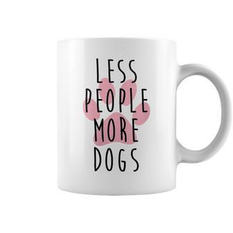 Womens Less People More Dogs Funny Dog Coffee Mug - Thegiftio UK