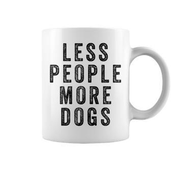 Womens Less People More Dogs Introvert Funny Dog Mom Coffee Mug - Thegiftio UK