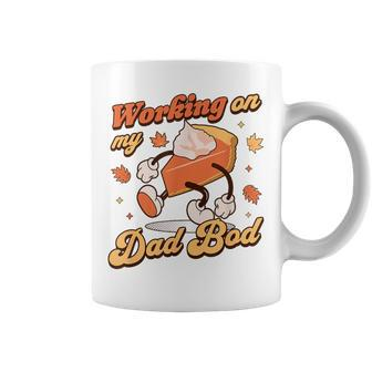 Working On My Dad Bod Thanksgiving Pregnancy Announcement Coffee Mug - Thegiftio UK