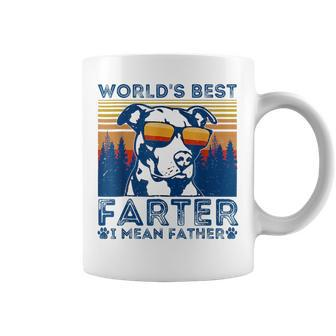 Worlds Best Farter I Mean Father Best Dad Ever Cool Dog Mens Funny Gifts For Dad Coffee Mug | Mazezy