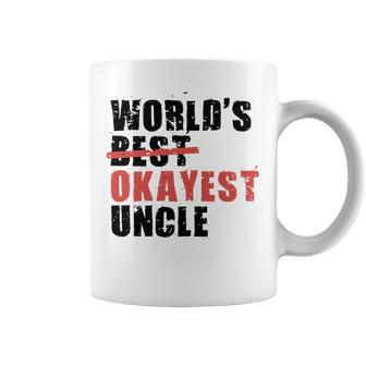 Worlds Best Okayest Uncle Acy014a Coffee Mug | Mazezy CA
