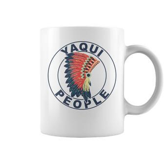 Yaqui Pride Headdress Proud Native American Yaqui Tribe Coffee Mug | Mazezy