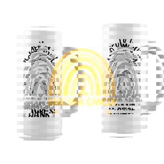 Yellow Rainbow Go Yellow In July Sarcoma Cancer Awareness Coffee Mug | Mazezy