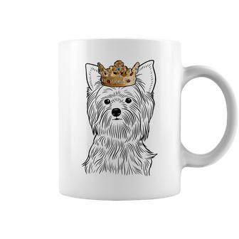 Yorkshire Terrier Dog Wearing Crown Yorkie Dog Coffee Mug | Mazezy