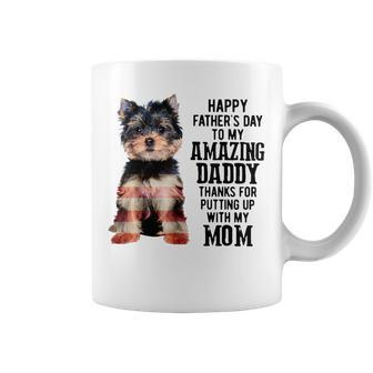 Yorkshire Terrier Fathers Day To My Amazing Dad Yorkie Lover Coffee Mug | Mazezy