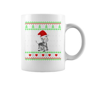 Zebra Ugly Christmas Sweater Coffee Mug - Monsterry