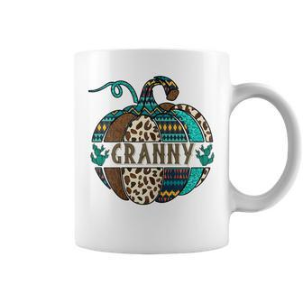 Zyq4 Leopard Turquoise Pumpkin Granny Fall Autumn Western Coffee Mug | Mazezy
