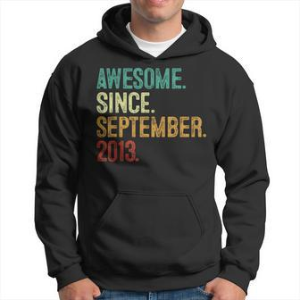 10 Year Old Awesome Since September 2013 10Th Birthday Hoodie - Monsterry UK