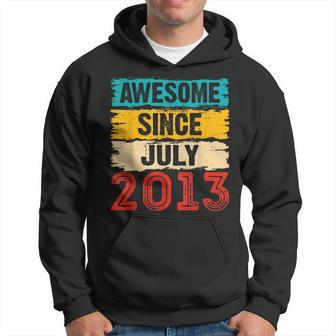 10 Year Old Awesome Since July 2013 10Th Birthday Gifts Hoodie - Seseable