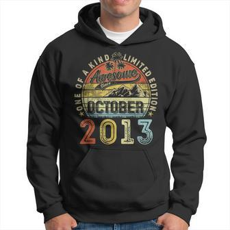 10 Years Old Awesome Since October 2013 10Th Birthday Hoodie - Seseable