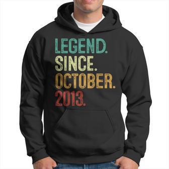 10 Years Old Legend Since October 2013 10Th Birthday Hoodie - Thegiftio UK